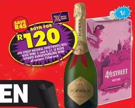 4th Street - 4TH STREET NATURAL SWEETWHITE/RED/ROSE WINE & J.C. LE ROUX VIVANTE RANGESPARKLING WINE