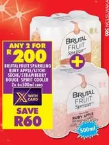 Apple - FRUIT SPARKLING RUBY APPLE/LITCHI SECHE/STRAWBERRY ROUGE SPIRIT COOLER