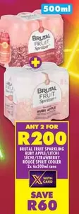 Apple - FRUIT SPARKLING RUBY APPLE/LITON SECHE/STRAWBERRY ROUGE SPIRIT COOLER