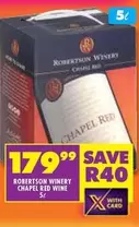 Robertson Winery - CHAPEL RED WINE