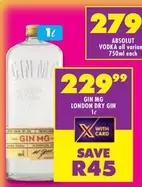Absolut - LONDON DRY GIN