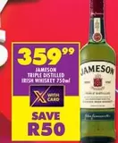 Jameson - TRIPLE DISTILLED IRISH WHISKEY 750ml