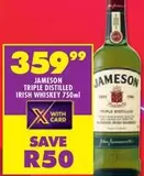 Jameson - TRIPLE DISTILLED IRISH WHISKEY 750ml