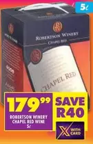 Robertson Winery - CHAPEL RED WINE