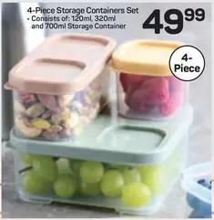 4-Piece Storage Containers Set