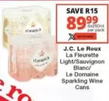 La Fleurette Light/Sauvignon Blanc/ Le Domaine Sparkling Wine Cans