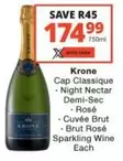Krone - Cap Classique Night Nectar Demi-Sec Rosé Cuvée Brut Brut Rosé Sparkling Wine