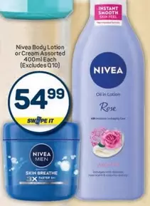 Nivea - Body Lotion or Cream Assorted