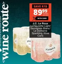 La Fleurette Light/ Sauvignon Blanc/ Le Domaine Sparkling Wine Cans
