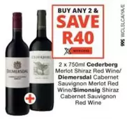 Diemersdal - Merlot Shiraz Red Wine, Cabernet Sauvignon Merlot Red Wine, Shiraz Cabernet Sauvignon Red Wine