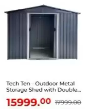Outdoor Metal Storage Shed with Double...