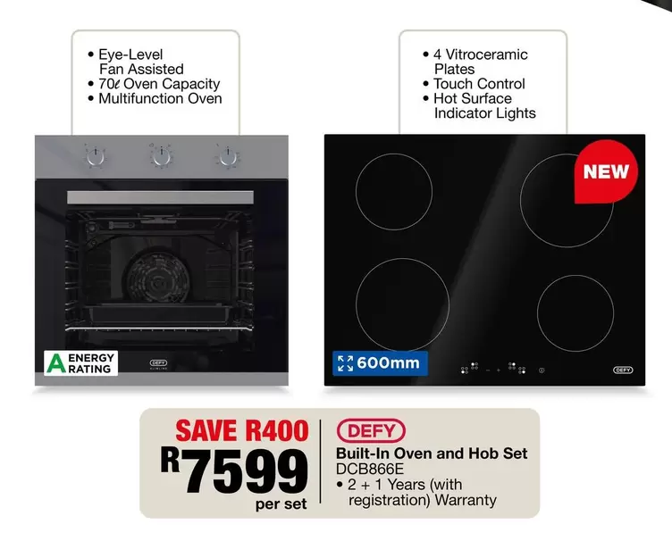 Defy - Built-In Oven and Hob Set DCB866E