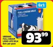 FULL CREAM LONG LIFE MILK