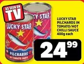 Lucky Star - PILCHARDS IN TOMATO/HOT CHILLI SAUCE