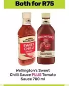 wellington's - Sweet Chilli Sauce PLUS Tomato Sauce