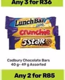 Cadbury - Lunch Bar, crunchie, 5Star