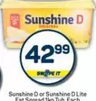 Sunshine D or Sunshine D Lite Fat Spread