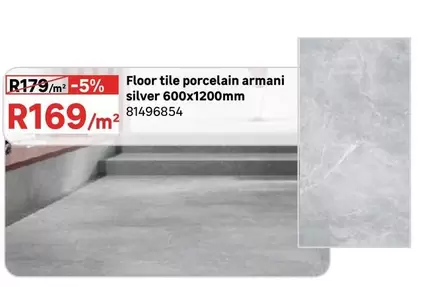 Floor Tile Porcelain Armani Silver