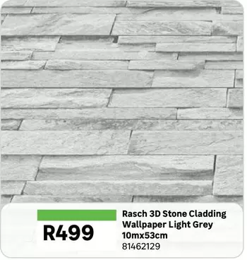 3d Brick Wallpaper Grey 10.5x0.53m