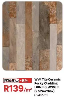 Wall Tile Ceramic Rocky Cladding