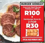Gourmet -  Beef Burger Patties + Hamburger Buns