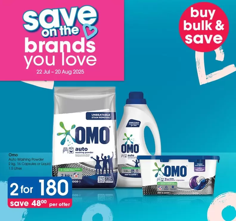 Omo - Washing Powder, Auto Washing Liquid and Washing Capsules