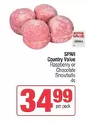 Spar - Raspberry or Chocolate Snowballs