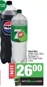 pepsi - Pepsi Max, 7UP Sugar Free