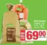 Spar - Potatoes 2 kg, Onions 1 kg & Carrots 750 g
