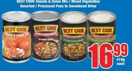 Tomato & Onion Mix / Mixed Vegetables Assorted/Processed Peas