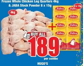 Frozen - Whole Chicken Leg Quarters & Stock Powder