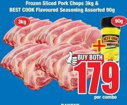 Frozen -  Sliced Pork Chops & Flavoured Seasoning Assorted