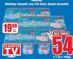 Danone - Nutriday Smooth Low Fat Dairy Snack Assorted