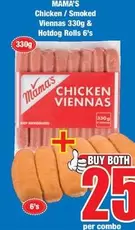 Mama's - Chicken/Smoked Viennas & Hotdog Rolls
