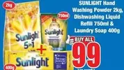 Sunlight - Hand Washing Powder, Dishwashing Liquid Refill & Laundry Soap