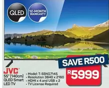 JVC - 55" (140cm) QLED Smart LED TV