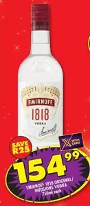 Smirnoff - 1818 ORIGINAL/ INFUSIONS VODKA