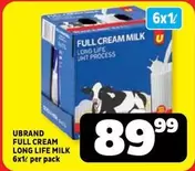 FULL CREAM LONG LIFE MILK