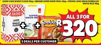 SASKO - Cake Wheat Flour, Super Maize Meal, Long Grain Parboiled White Rice