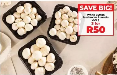 White Button Mushroom punnets