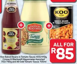 All Gold - Baked Beans, Mayonnaise, Tomato Sauce