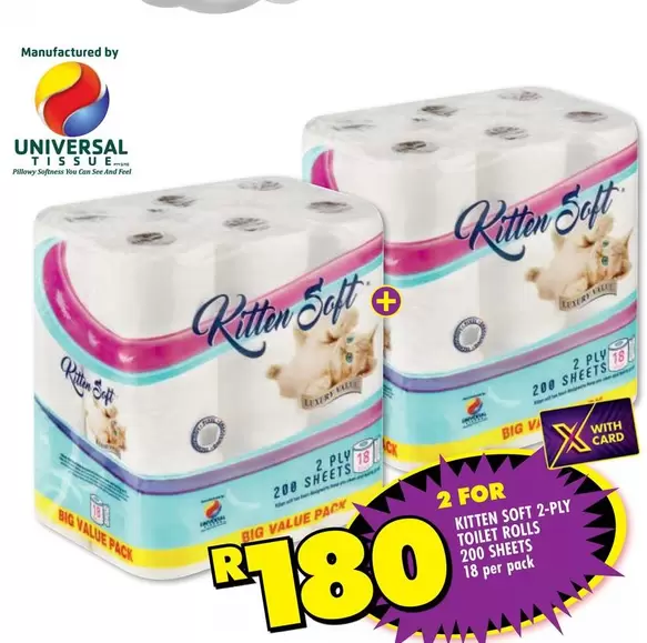 2-PLY TOILET ROLLS