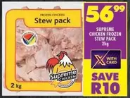 Frozen - CHICKEN FROZEN STEW PACK