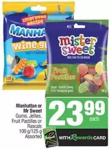 Manhattan -  or Mr Sweet Gums, Jellies, Fruit Pastilles or Rascals