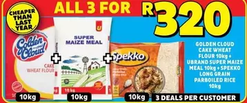 Spekko - Cake Wheat Flour, Super Maize Meal, Long Grain Parboiled Rice