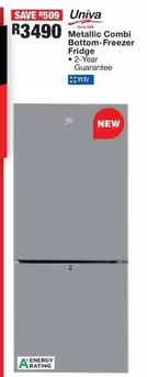 Univa - Metallic Combi Bottom-Freezer Fridge