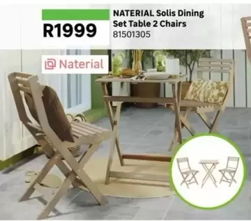 Solis Dining Set Table 2 Chairs