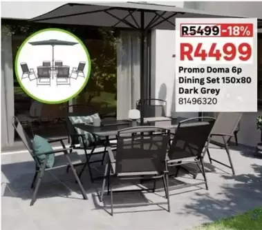 Promo Doma 6p Dining Set 150x80