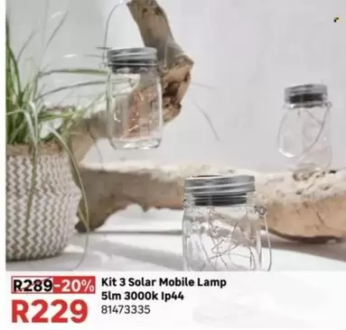 Kit 3 Solar Mobile Lamp