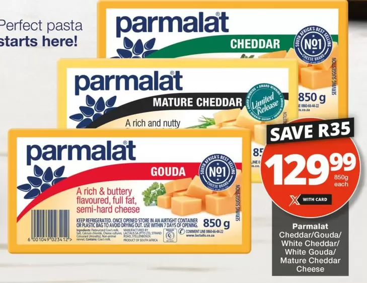 Parmalat - Cheddar/Gouda/ White Cheddar/ White Gouda/ Mature Cheddar Cheese